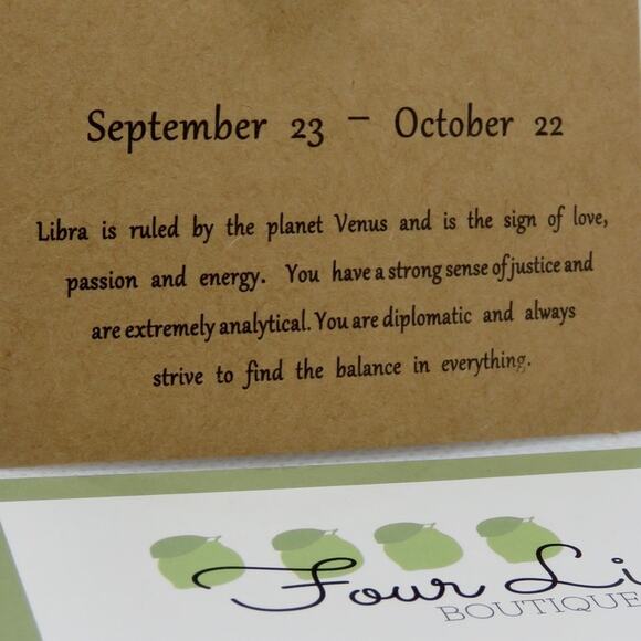 Libra Gold Pendant Necklace - Picture 4 of 7